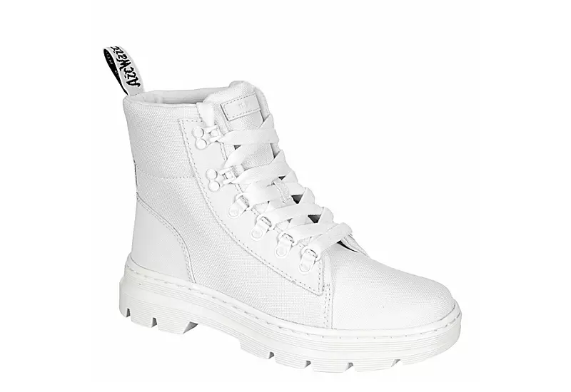 Dr. Martens Dr.martens Womens Combs Nylon Combat Boot - White