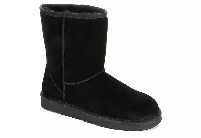 Koolaburra By Ugg Womens Koola Short Fur Boot - Black