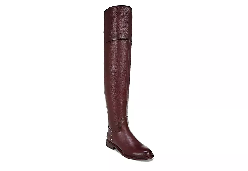 Franco Sarto Womens Haleen Over The Knee Boot - Burgundy