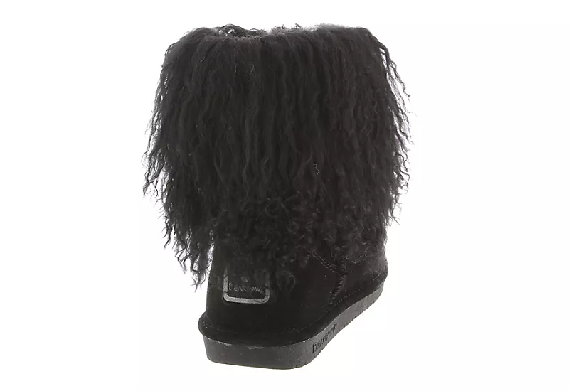 Bearpaw Womens Boo Fur Boot - Black - Image 5