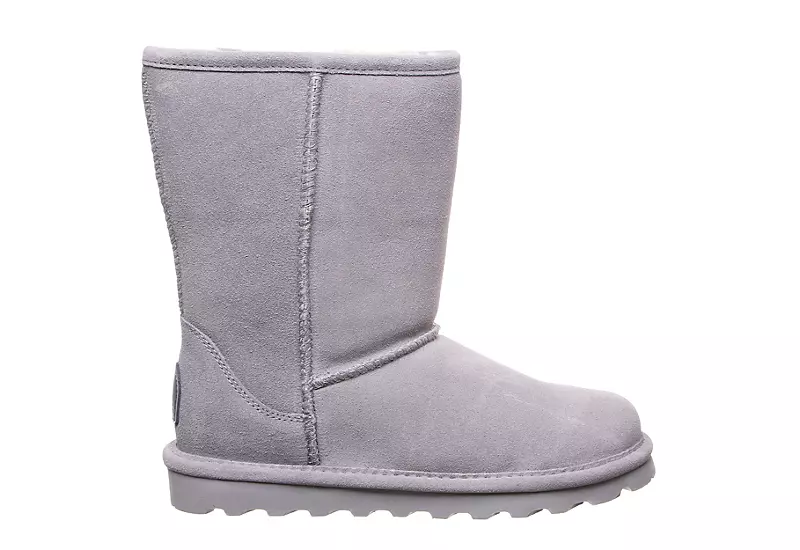Bearpaw Womens Elle Short Fur Boot - Grey - Image 2