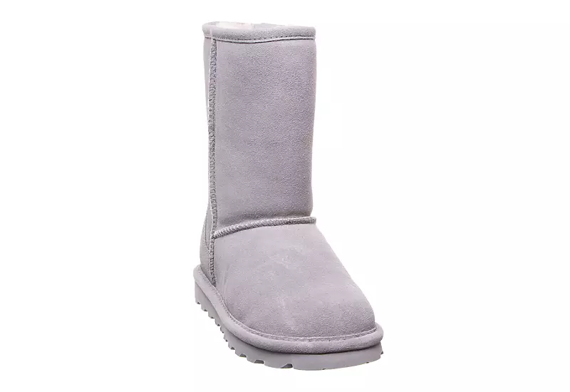 Bearpaw Womens Elle Short Fur Boot - Grey - Image 3