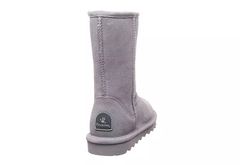 Bearpaw Womens Elle Short Fur Boot - Grey - Image 5