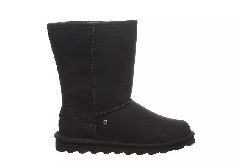 Bearpaw Womens Elle Short Vegan Fur Boot - Black - Image 2
