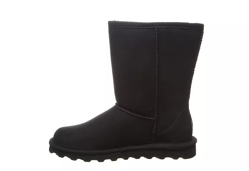 Bearpaw Womens Elle Short Vegan Fur Boot - Black - Image 4