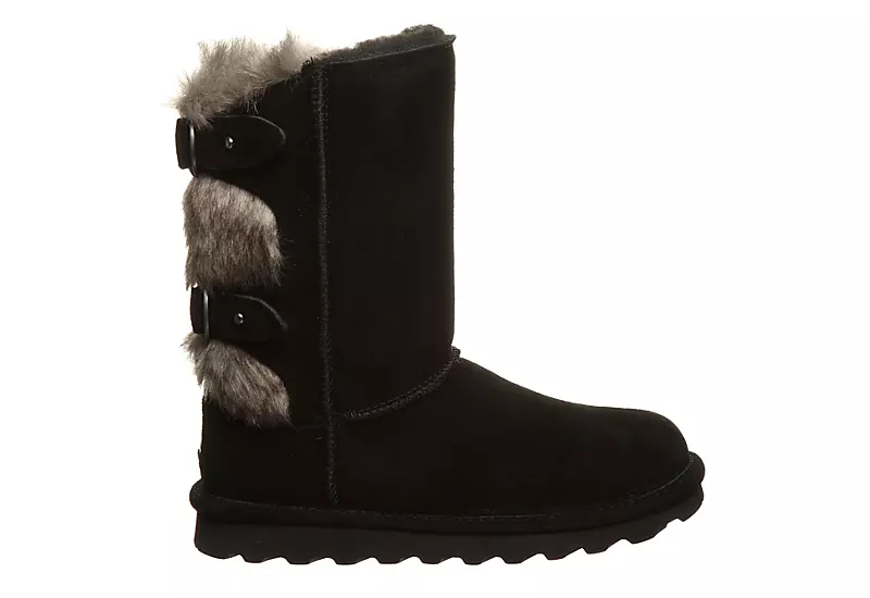 Bearpaw Womens Eloise Fur Boot - Black - Image 2