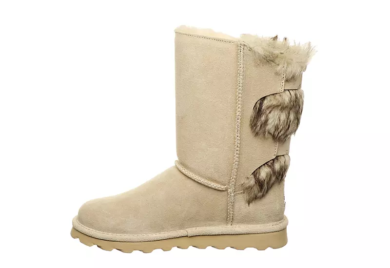Bearpaw Womens Eloise Fur Boot - Off White - Image 4