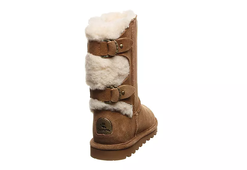 Bearpaw Womens Eloise Wide Calf Fur Boot - Tan - Image 5