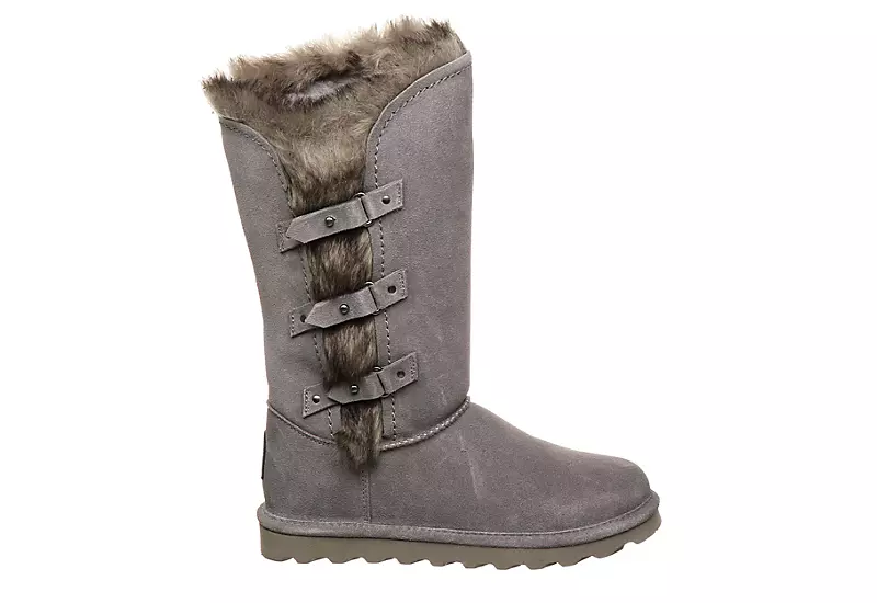 Bearpaw Womens Emery Fur Boot - Grey - Image 2
