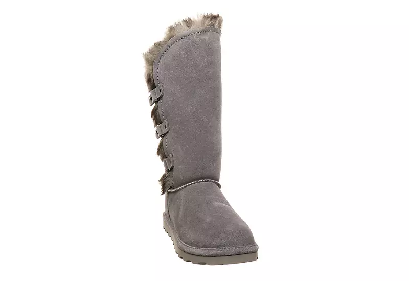 Bearpaw Womens Emery Fur Boot - Grey - Image 3