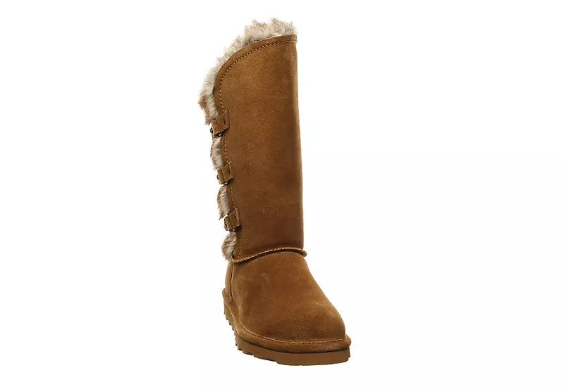 Bearpaw Womens Emery Fur Boot - Tan - Image 3