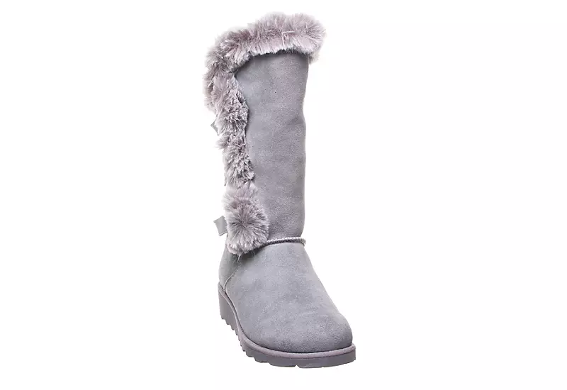 Bearpaw Womens Genevieve Fur Boot - Grey - Image 3