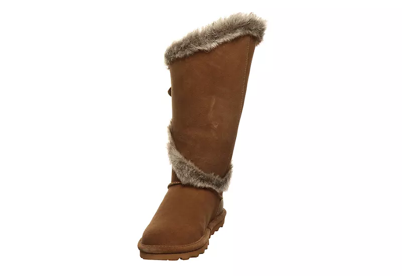 Bearpaw Womens Sheilah Fur Boot - Tan - Image 3