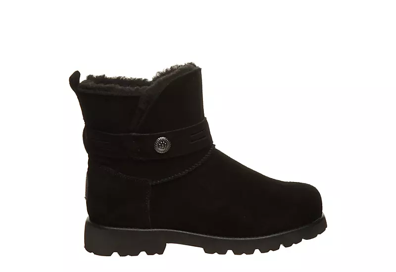 Bearpaw Womens Wellston Fur Boot - Black - Image 2