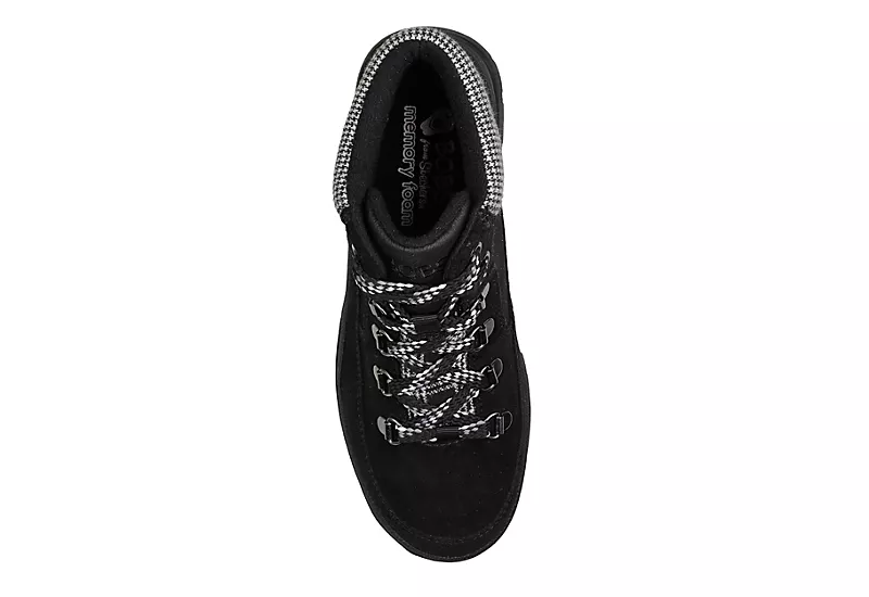 Skechers Womens Broadies Lace Up Boot - Black - Image 4