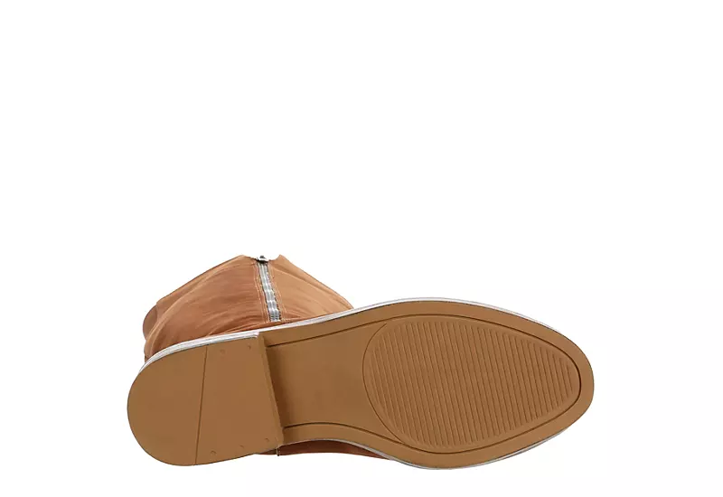 Eva & Zoe Womens Bria Wide Calf Tall Boot - Cognac - Image 7