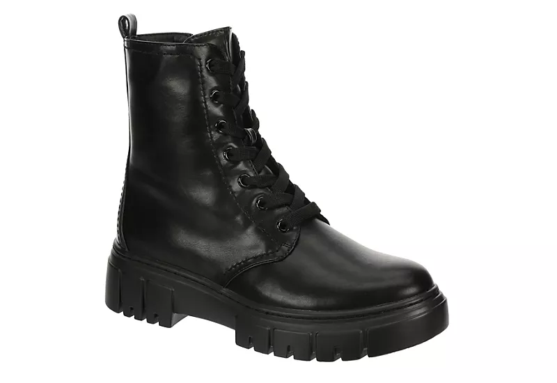 Limelight Womens Rudy Combat Boot - Black