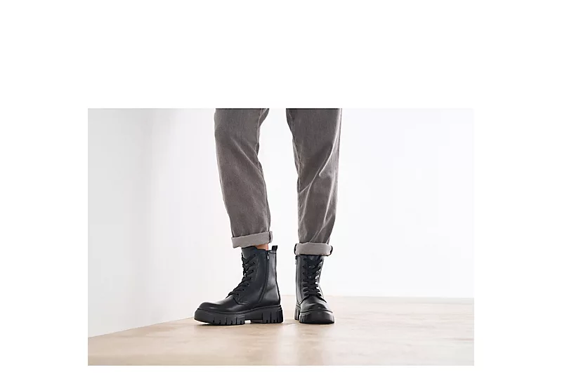 Limelight Womens Rudy Combat Boot - Black - Image 4