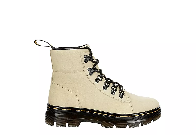 Dr. Martens Dr.martens Womens Combs Suede Combat Boot - Off White - Image 2