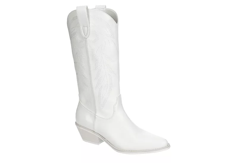 Madden Girl Womens Redford Western Boot - White