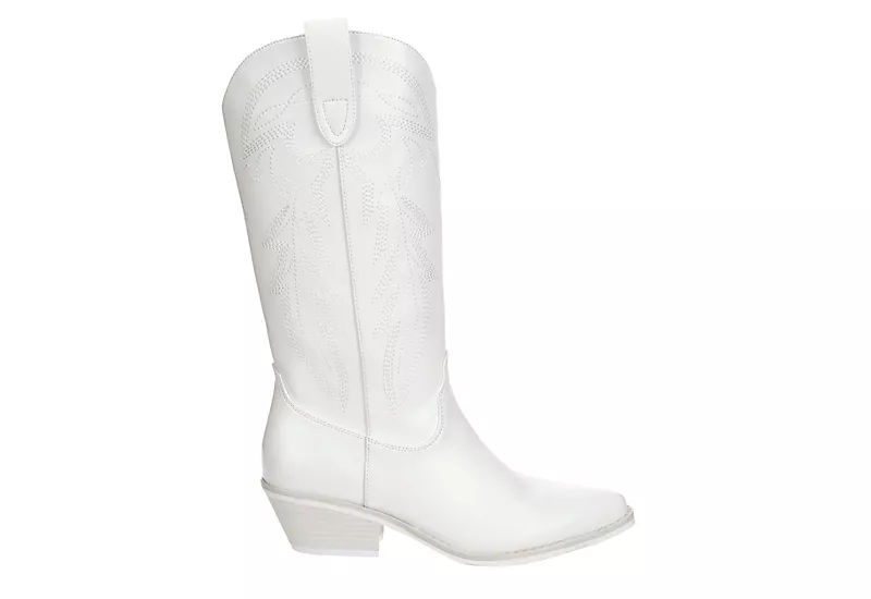 Madden Girl Womens Redford Western Boot - White - Image 2