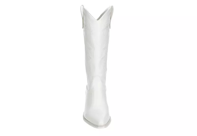 Madden Girl Womens Redford Western Boot - White - Image 3