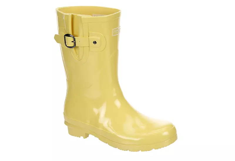 London Fog Womens Piccadilly Rain Boot - Yellow