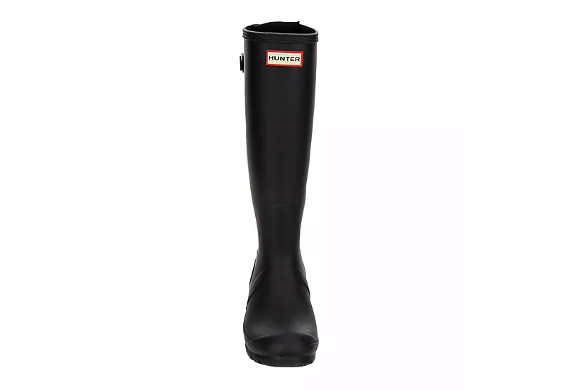 Hunter Boots Llc Womens Original Back Adj Gloss Rain Boot - Black - Image 3