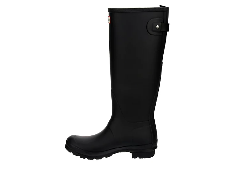 Hunter Boots Llc Womens Original Back Adj Gloss Rain Boot - Black - Image 4