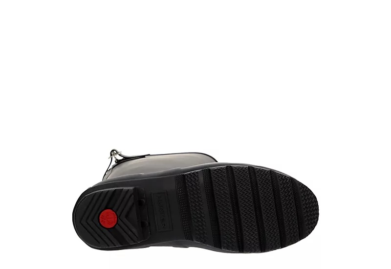 Hunter Boots Llc Womens Original Back Adj Gloss Rain Boot - Black - Image 7