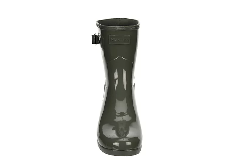 Hunter Boots Llc Womens Original Refined Short Gloss Rain Boot - Grey - Image 3
