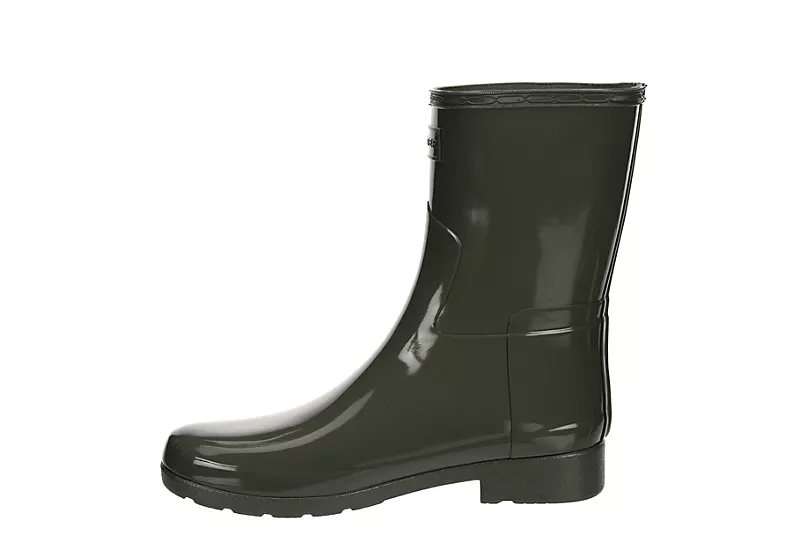 Hunter Boots Llc Womens Original Refined Short Gloss Rain Boot - Grey - Image 4