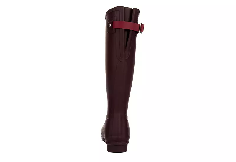 Hunter Boots Llc Womens Original Back Adj Rain Boot - Dark Red - Image 5