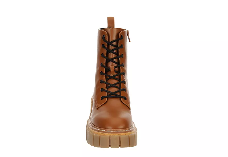 Madden Girl Womens Philly Lace Up Boot - Cognac - Image 3
