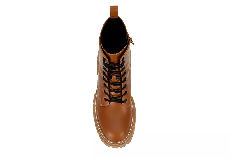 Madden Girl Womens Philly Lace Up Boot - Cognac - Image 6