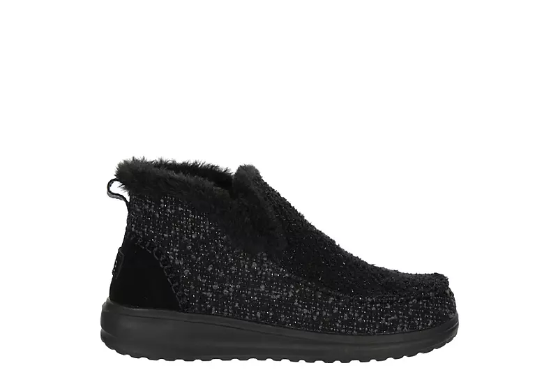 Heydude Womens Denny Sparkle - Black - Image 2