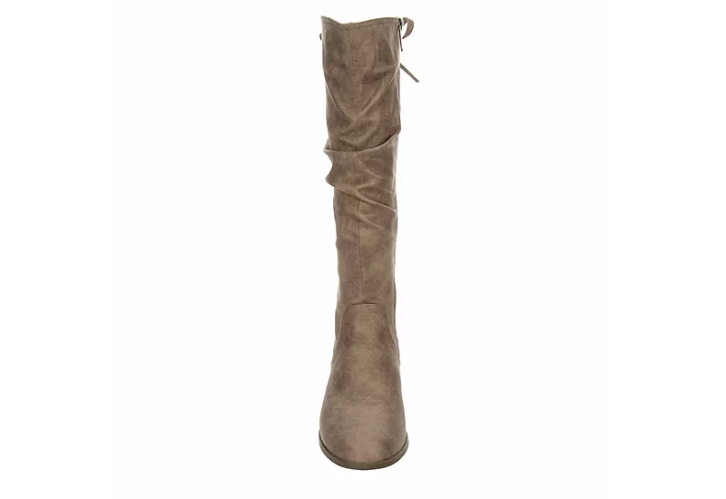 Xappeal Womens Cheyenne Wide Calf Tall Boot - Taupe - Image 3