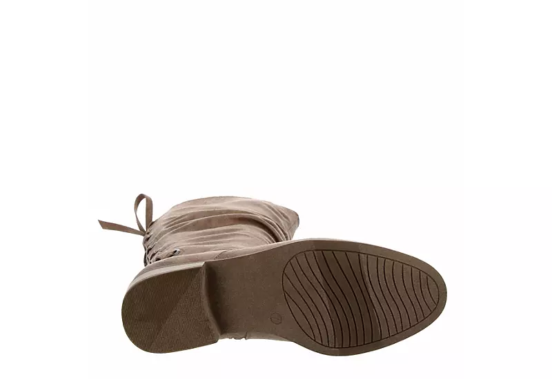 Xappeal Womens Cheyenne Wide Calf Tall Boot - Taupe - Image 7