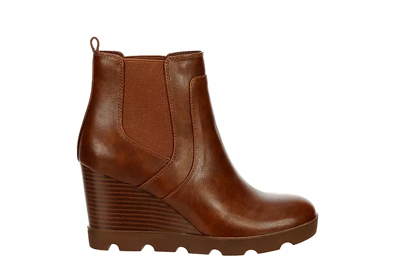 Xappeal Womens Elise Wedge Boot - Cognac - Image 2
