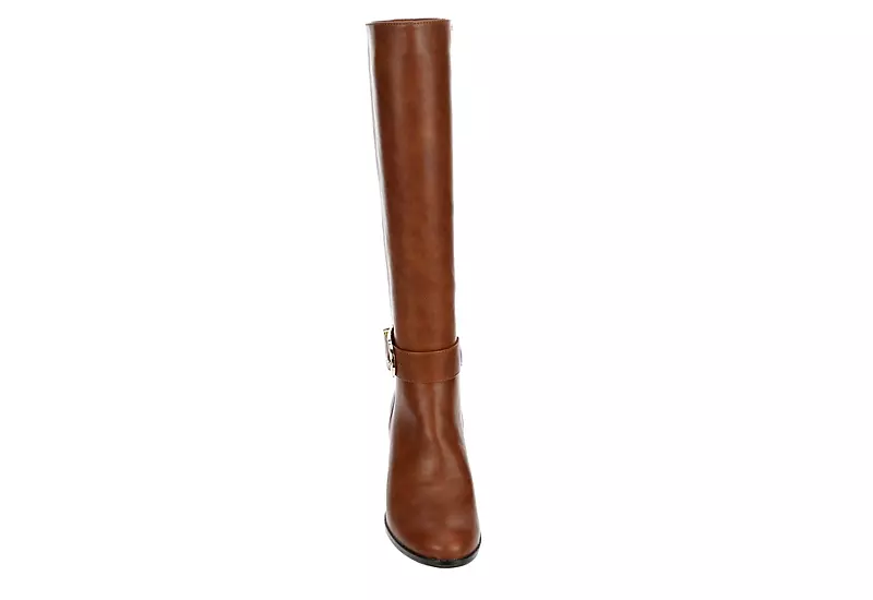 Lauren Blakwell Womens Raquel Wide Calf Tall Dress Boot - Cognac - Image 3