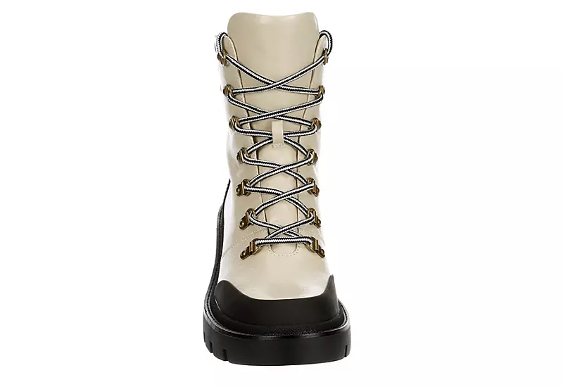 Michael By Michael Shannon Womens Natacha Lace-up Boot - Ivory - Image 3