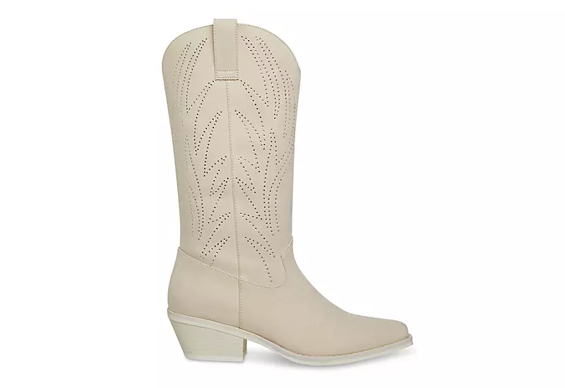 Madden Girl Womens Ryder Western Boot - Ivory - Image 2