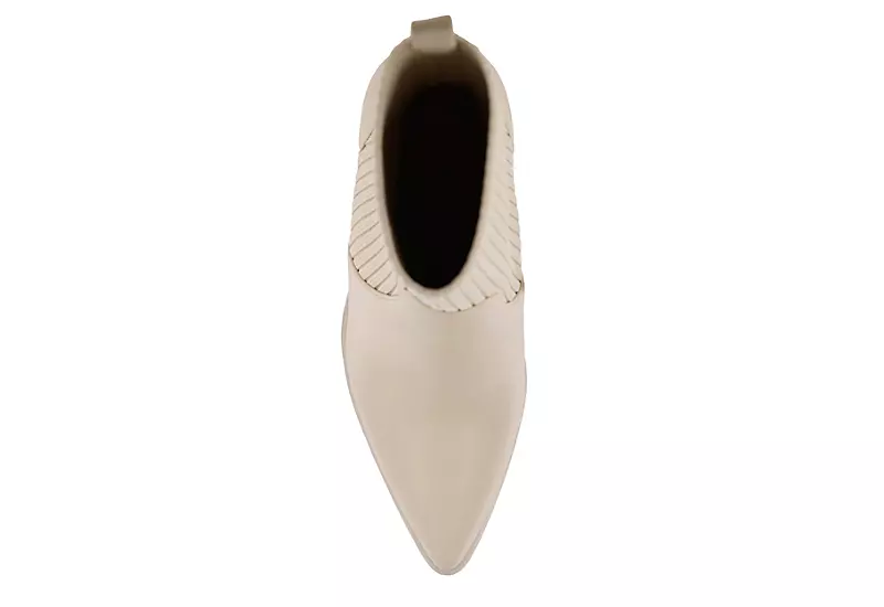 Mia Womens Bobbie Bootie - Off White - Image 3