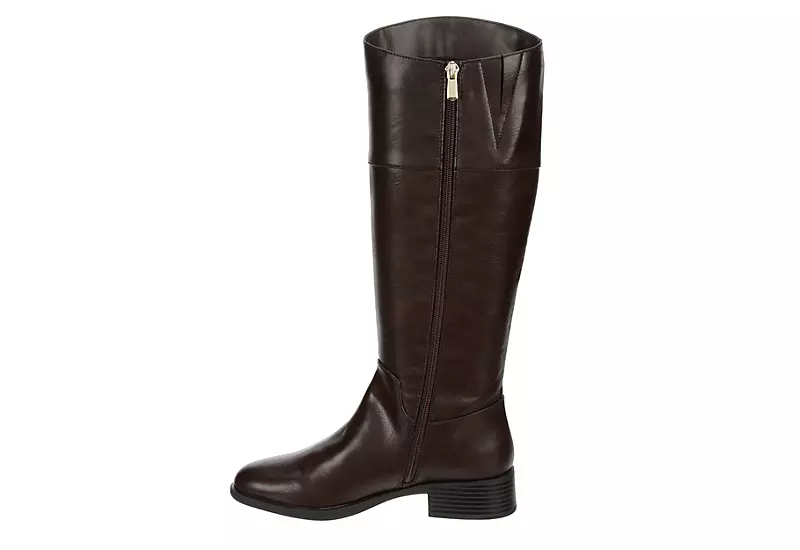 Michael By Michael Shannon Womens Brielle Tall Riding Boot - Dark Brown - Image 4