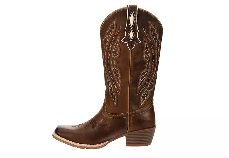 Justin Womens Rein Western Boot - Brown - Image 4
