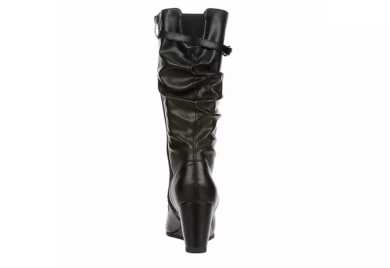 Lauren Blakwell Womens Johanna Wide Calf Wedge Boot - Black - Image 5