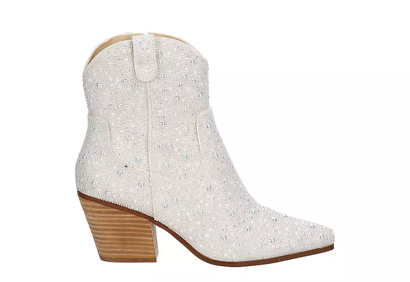 Betsey Johnson Womens Diva Western Boot - White - Image 2