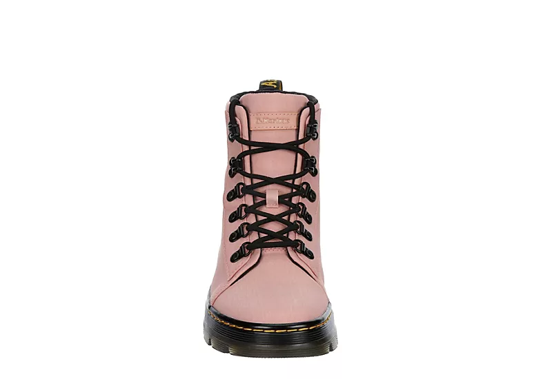 Dr. Martens Dr.martens Womens Combs Nylon Combat Boot - Pale Pink - Image 3
