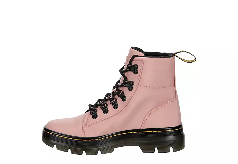 Dr. Martens Dr.martens Womens Combs Nylon Combat Boot - Pale Pink - Image 4
