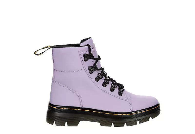 Dr. Martens Dr.martens Womens Combs Nylon Combat Boot - Lilac - Image 2